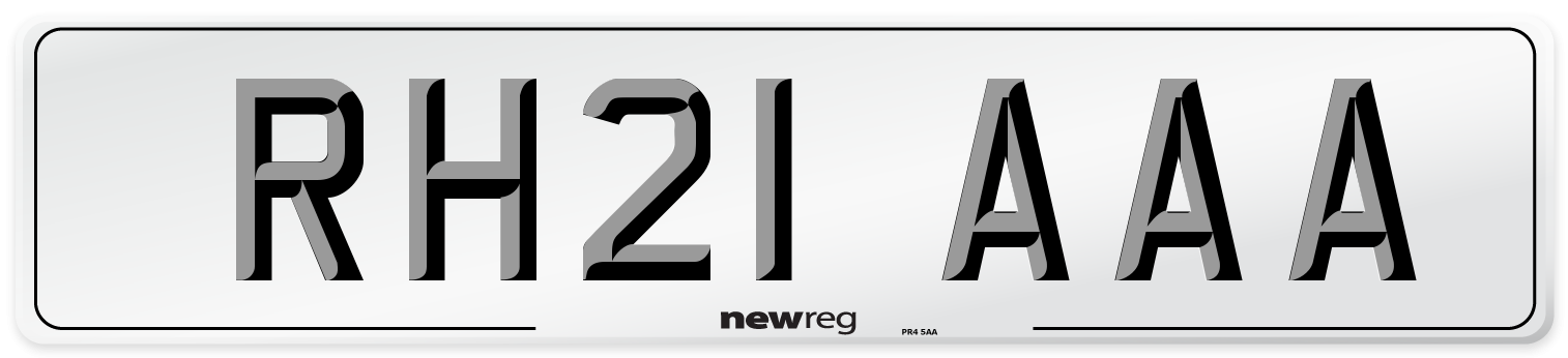 RH21 AAA Number Plate from New Reg